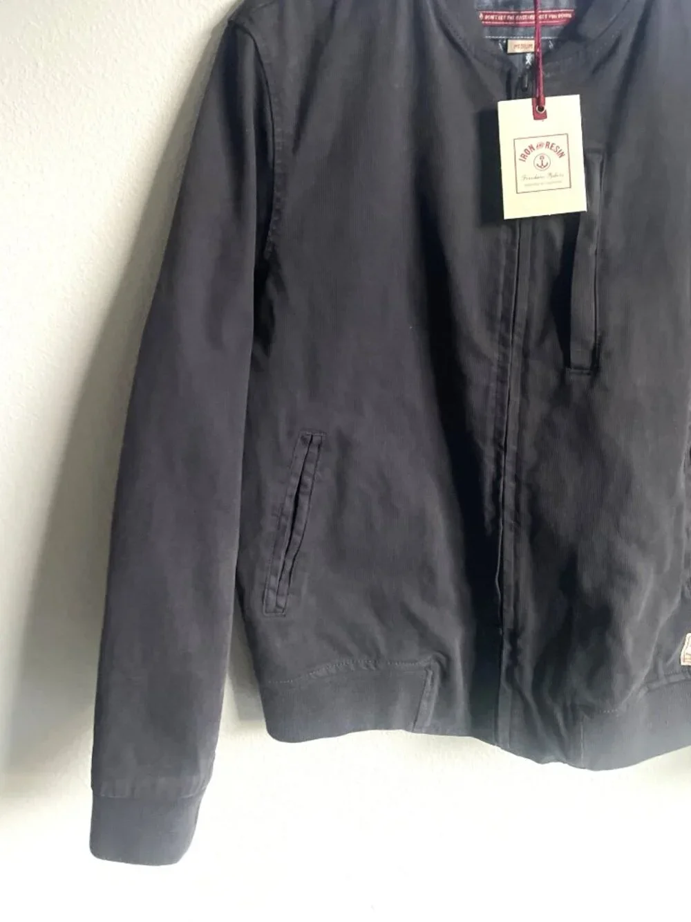 Iron & Resin Men's Line Up Jacket Size M Bedford cord bomber jacket NWT